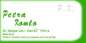 petra komlo business card